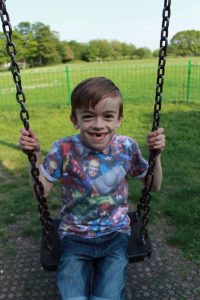 Elliot Mace on swing